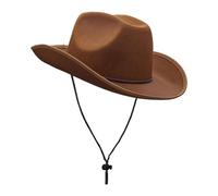 SUIOPPYUW Chapeau de cow-girl à la mode, élégant, léger, diversifié pour les fêtes costumées, les festivals, cadeau pour les amis, pour hommes et femmes. Le chapeau de, Marron foncé, 40x33x14cm