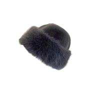 SUIOPPYUW Chapeau d'hiver chaud pour femmes, couvre- de voyage, de marche, de Ski, accessoires, moments confortables, plus agréables en hiver, fausse fourrure, chapeau cosaque, Gris foncé, pour 60CM