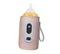SUIOPPYUW Chauffe-biberon de voyage à chauffage et polyvalent pour différentes tailles de biberons, idéal pour les aventures en plein air et l'allaitement, rose