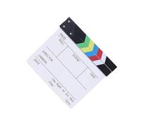 SUIOPPYUW Clap de cinéma Professionnel, Mini Clap en Bois Durable, Ardoise, Excellent Outil pour Le Tournage de Films, Coloré, 20x20cm