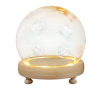 SUIOPPYUW Cloche de présentation captivante pour Figurines de comptoir, avec dôme Transparent Anti-poussière et Socle en Bois Robuste, idéale pour Mettre en Valeur Vos Objets, Clair, 10 cm