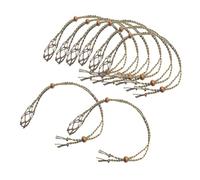 SUIOPPYUW Cordon porte-pierres vide pour la création de bijoux DIY : 8 pièces de corde en coton résistant tressé, idéale pour les perles et autres accessoires.