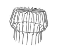 SUIOPPYUW de gouttière, Outil de Nettoyage gouttière, Couvercle Descente Toit extérieur Rond, empêche Les Feuilles et Les débris s'accumuler, éliminant problèmes, Argent, 6 Pouces