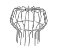 SUIOPPYUW de gouttière, Outil de Nettoyage gouttière, Couvercle Descente Toit extérieur Rond, empêche Les Feuilles et Les débris s'accumuler, éliminant problèmes, Argent, 4 Pouces