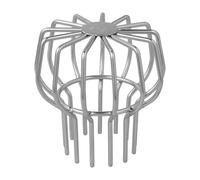 SUIOPPYUW de gouttière, Outil de Nettoyage gouttière, Couvercle Descente Toit extérieur Rond, empêche Les Feuilles et Les débris s'accumuler, éliminant problèmes, Argent, 3 Pouces