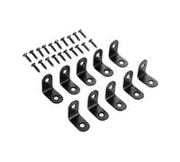 SUIOPPYUW Ensemble complet d'équerres de fixation en L avec 10 équerres et 20 vis, idéal pour tous vos projets de bricolage. Support d'angle droit en acier inoxydable pour tiroir.