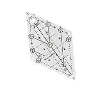 SUIOPPYUW Gabarit de quilting en losange à 60 degrés, léger, durable, outil indispensable pour les quilteuses et brodeuses à domicile. Règle de couture transparente, multifonctionnelle et portable.