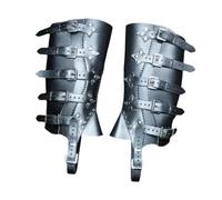 SUIOPPYUW Guêtres confortables en cuir PU pour toute soirée pirate chevalier, avec tailles ajustables. Guêtres et protège-jambes ajustables en cuir PU pour jeux de rôle et Halloween.