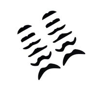 SUIOPPYUW Kit de Moustaches Fantaisie pour fêtes d'anniversaire et soirées Maquillage : attirez pour Tous Les Regards avec Ces Moustaches Autocollantes à Faire soi-même, Noir