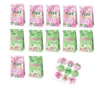 SUIOPPYUW Lot de 12 décorations de fête à thème Wicked, 18 Sacs Cadeaux et étiquettes Cadeaux, 12 Sacs de fête Wicked en Papier et 18