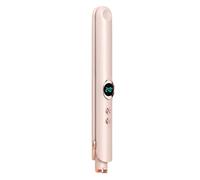 SUIOPPYUW Mini fer à lisser en céramique avec pince sans fil 4 000 mAh, technologie double usage pour lisser et boucler, rose, chargement sans fil