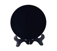 SUIOPPYUW Mini Miroir de Divination Rond Noir, Disque Circulaire Unique en Obsidienne, Objet de Conversation Original et décoratif. Apporte Une Touche d'élégance à Tout Espace, Noir, S