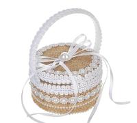 SUIOPPYUW Panier de demoiselle d'honneur portable en jute, idéal pour la présentation et la cérémonie. Une façon innovante et élégante d'offrir un précieux cadeau à la