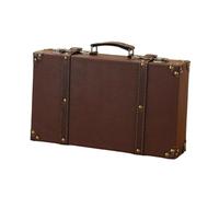 SUIOPPYUW Petit étui de rangement de nuit en cuir PU, compagnon de voyage avec style et fonctionnalité supplémentaires, petit étui de rangement de nuit en cuir PU, Brun, S 34 x 8 x 20.5 cm
