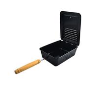 SUIOPPYUW Poêle à popcorn, casserole, grill, feu de camp, barbecue, machine à popcorn l'ancienne, indispensable pour tout camping, feu de camp, randonnée.