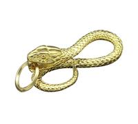 SUIOPPYUW Porte-clés/pendentifs serpent en laiton vintage, pièces uniques faites main en cuivre pur, bijoux python, cadeaux tendance, artisanat laiton, porte-clés, bagues, perles, ornements,