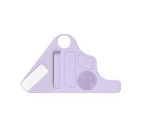 SUIOPPYUW Porte-pinceaux avec zone de nettoyage intégrée pour une application hygiénique du maquillage Palette de maquillage texturée et nettoyante Gel de silice, violet