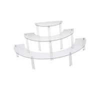 SUIOPPYUW Présentoir à desserts en acrylique en forme de demi-lune, idéal pour embellir la décoration d'un restaurant, d'une boulangerie d'une maison avec des présentations élégantes de desserts.