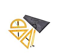 SUIOPPYUW Règles géométriques pour le dessin, outil de géométrie mathématique pour l'école, le bureau et tableau noir (lot de 3), Jaune, 4 pièces