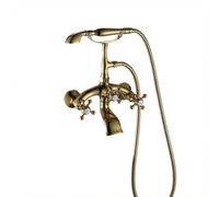 SUIOPPYUW Robinet de douche et baignoire,or encastré de 6 pouces | Robinet de douche et baignoire autoportante de style vintage