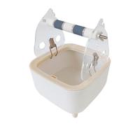 SUIOPPYUW Station de déjections en Acrylique pour perroquets - Support de Toilette - Outil Essentiel pour la santé et Le Bien-être des Oiseaux, Gris