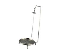 SUIOPPYUW Support à brochettes avec bac récupérateur de jus pour grillades de Poisson, Outil de Cuisine en extérieur