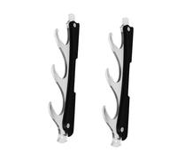 SUIOPPYUW Support mural robuste en bois pour sabres , support multifonctionnel pour cannes à pêche. Présentoir mural horizontal pour collection d'arts martiaux pour hommes. , noir , 3 couches