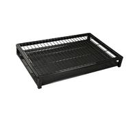 SUIOPPYUW Support Portable pour Tapis d'apprentissage de la propreté pour Chiots, Robuste et Facile à Nettoyer, en métal léger, avec tiroir pour, Noir, S