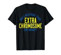 suis-Je en Train de Faire basculer ce Chromosome supplémentaire ou Quel Syndrome de Down T-Shirt Graphique avec Valeur, Homme, Noir, XL