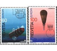 Suisse 1525-1526 (complète.Edition.) oblitéré 1994 Commerce en Europe (Timbres pour Les collectionneurs) Avions/Ballons/Zeppelins/Aviation