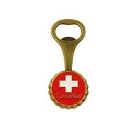 Suisse - Aimants 3D en métal pour réfrigérateur - Décapsuleur - Ornement souvenir du tourisme européen - Aimants de réfrigérateur - Collection d'autocollants - Cadeau - Décoration d'intérieur (A)