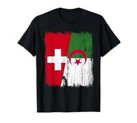 Suisse Algérie Demi Drapeau Suisse Algérien Patrimoine T-Shirt