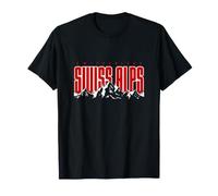 Suisse Alpes suisses Vintage Mountain Typographie Classique T-Shirt