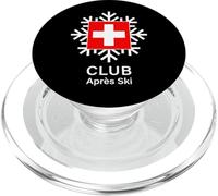 Suisse Après Ski Club Flocon de Neige PopSockets PopGrip pour MagSafe