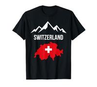 Suisse Drapeau Alpes Montagnes Vacances Voyage T-Shirt Graphique avec Valeur