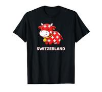 Suisse Drapeau Alpes Vache T-Shirt Graphique avec Valeur