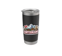 Suisse Souvenir Souvenir Visiteur Touriste Gobelet isotherme en acier inoxydable double paroi