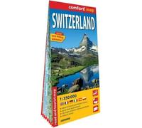 Suisse (Switzerland) carte routière laminée 1:350 000