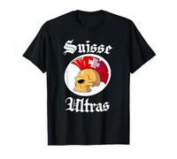 Suisse Ultras Mohawk Skull Swiss Sport Supporter Switzerland T-Shirt