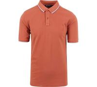Suitable Respect Tip Ferry Terracotta Polo pour homme, rouge, orange, L