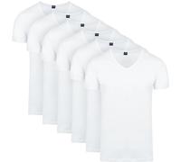 Suitable Vita T-Shirt Col en V Blanc Lot de 6 - Taille XL - - Hommes - Vêtements -