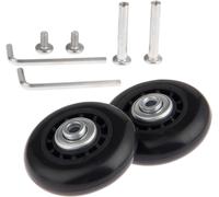 Suitcase Caster, Luggage Wheel, Axles And Casters, 2 X Spare Wheels With Bearing Axles 60 X 17 Mm ¿ Suitcase Spare Wheels For Suitcase Repair