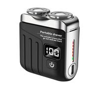 Suitcase Electric Shaver, Authentic Beard Trimmer, 2.75x1.96 Inches Tool with Waterproof Build, Digital Display Beard Razor, Portable Garnish with Compact Style, Shaving Tool for Hotel Trip