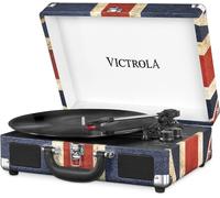 Suitcase Platine Vinyle Mallette Vintage Bluetooth-Uk Flag