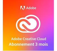 Suite de logiciels - ADOBE - Creative Cloud - Licence 3 mois - 1 To de stockage - 2 appareils - PC/Mac