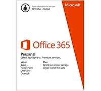 Suite de logiciels - MICROSOFT - Office 365 Personal - Abonnement 1 an - 1 licence (PC/Mac+tablette) - Windows/Mac/Android/iOS
