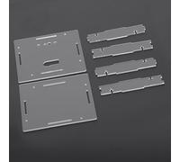 Suite D'horloge Numérique à Affichage de la Température avec luminosité Réglable et Fonction D'alarme pour Chambres ou Salons (Composants Bleus + Cordon d'alimentation + Coque)