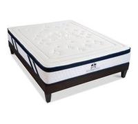 SUITE ETOILEE - Ensemble SUITE PRESIDENTIELLE 180x200 cm - Matelas Mémoire de forme + Sommier Bois