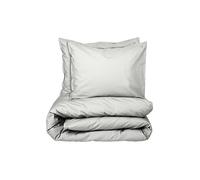 SUITE702 Linge de lit en percale 70x90cm/140x200cm Gris Argent gris clair