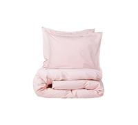 SUITE702 Perkal Bettwäsche 70x90cm/140x200cm Pink-Ecru rose
